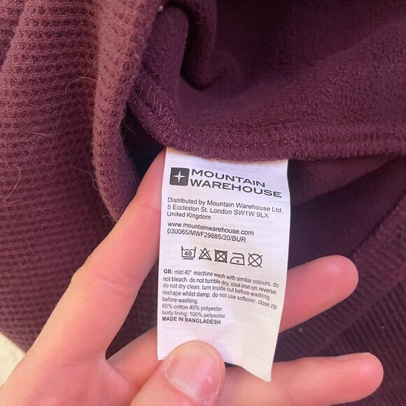 Mountian warehouse burgundy quarter zip pullover sweater! - Picture 15 of 15